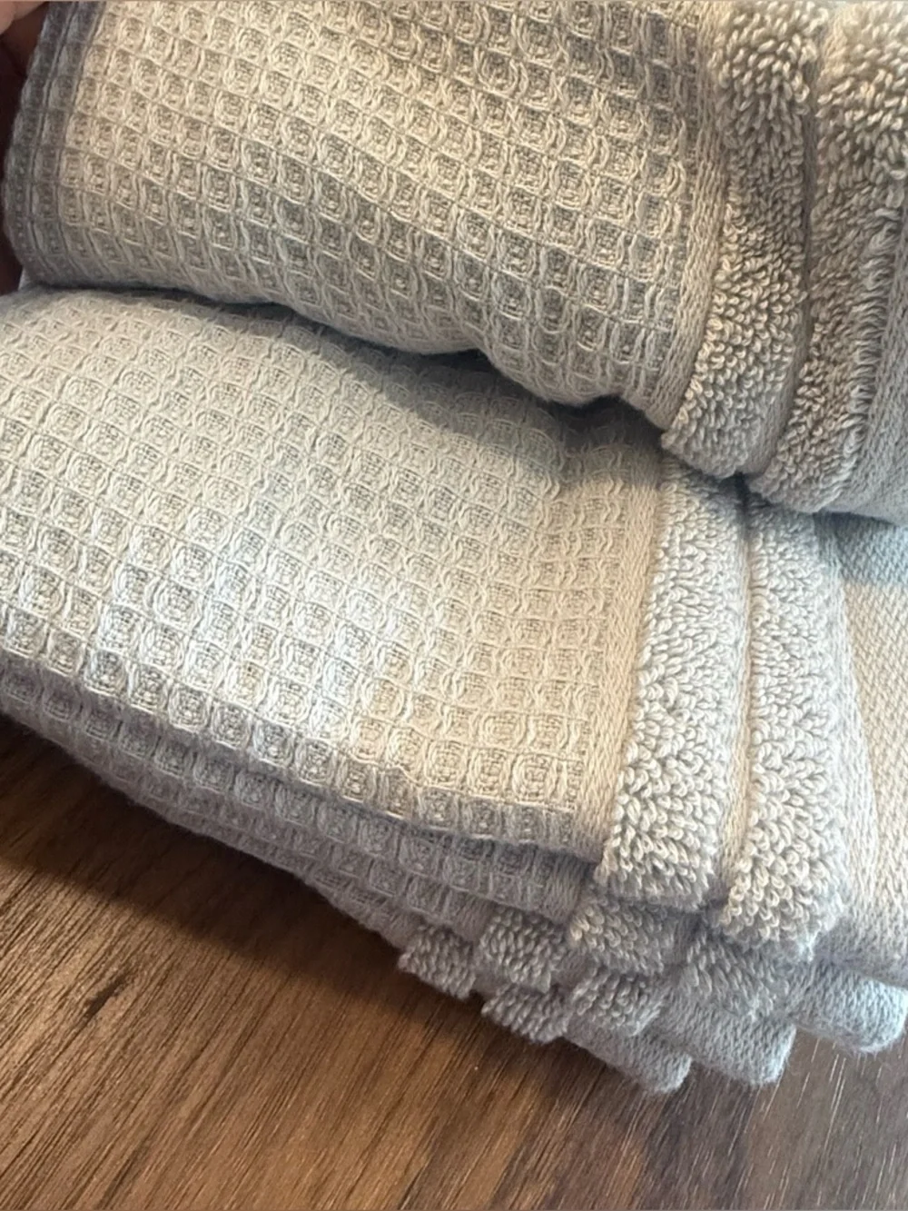 Hotel Buffour 5-Pack Waffle Wash Towels - Light Gray
